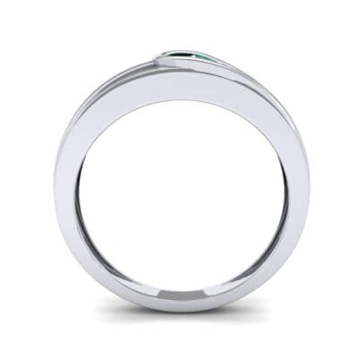 Cat-Eye Solitaire Emerald Ring (0.17 CTW) Side View