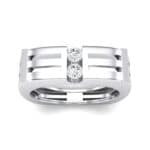 Slice Two-Stone Crystal Ring (0.22 CTW) Top Dynamic View