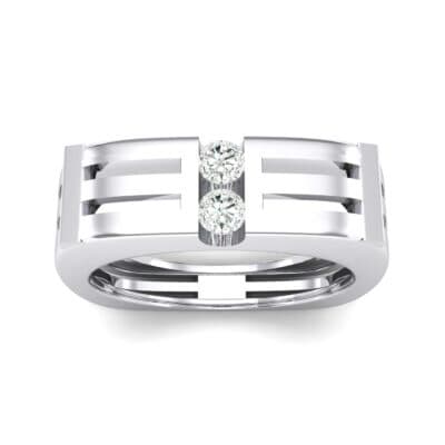 Slice Two-Stone Crystal Ring (0.22 CTW) Top Dynamic View