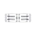 Slice Two-Stone Crystal Ring (0.22 CTW) Top Flat View