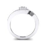 Pave Encircle Crystal Engagement Ring (0.43 CTW) Side View