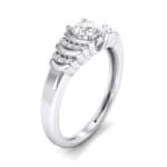 Echo Pave Shoulder Crystal Engagement Ring (0.57 CTW) Perspective View
