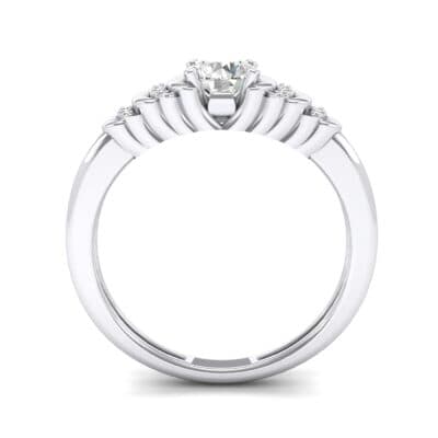 Echo Pave Shoulder Crystal Engagement Ring (0.57 CTW) Side View