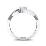 Weaving Shank Solitaire Crystal Engagement Ring (0.28 CTW) Side View
