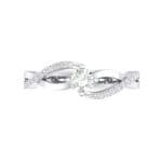 Weaving Shank Solitaire Crystal Engagement Ring (0.28 CTW) Top Flat View