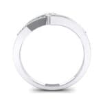 Illusion Bypass Solitaire Crystal Engagement Ring (0.23 CTW) Side View