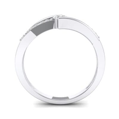 Illusion Bypass Solitaire Crystal Engagement Ring (0.23 CTW) Side View