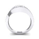 Pave Eye Solitaire Crystal Engagement Ring (1.19 CTW) Side View