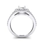 Split Shank Halo Crystal Engagement Ring (1.42 CTW) Side View
