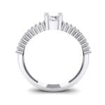 Pave Split Shank Crystal Engagement Ring (0.79 CTW) Side View