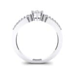 Pave Loop Shank Crystal Engagement Ring (0.29 CTW) Side View