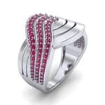 Half-Pave Harmony Ruby Ring (0.48 CTW) Perspective View