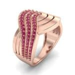 Half-Pave Harmony Ruby Ring (0.48 CTW) Perspective View