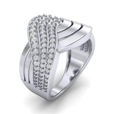 Half-Pave Harmony Diamond Ring (0.48 CTW) Perspective View