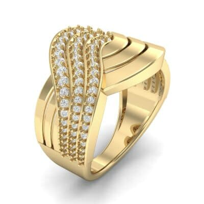 Half-Pave Harmony Diamond Ring (0.48 CTW) Perspective View