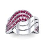 Half-Pave Harmony Ruby Ring (0.48 CTW) Top Dynamic View