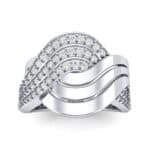 Half-Pave Harmony Diamond Ring (0.48 CTW) Top Dynamic View
