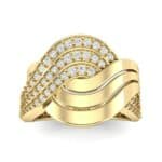 Half-Pave Harmony Diamond Ring (0.48 CTW) Top Dynamic View