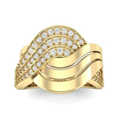 Half-Pave Harmony Diamond Ring (0.48 CTW) Top Dynamic View