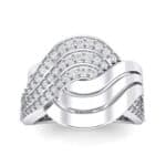 Half-Pave Harmony Crystal Ring (0.48 CTW) Top Dynamic View