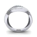 Half-Pave Harmony Emerald Ring (0.48 CTW) Side View