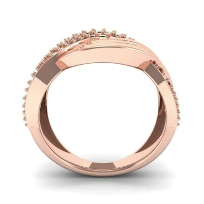 Half-Pave Harmony Emerald Ring (0.48 CTW) Side View
