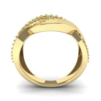 Half-Pave Harmony Emerald Ring (0.48 CTW) Side View