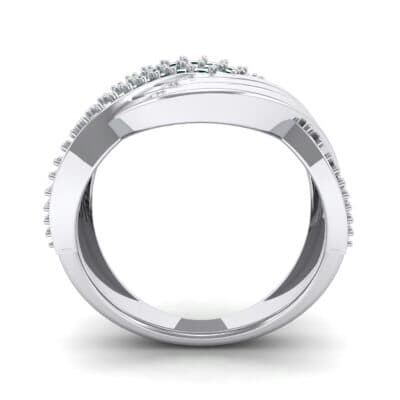Half-Pave Harmony Emerald Ring (0.48 CTW) Side View