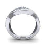 Half-Pave Harmony Blue Sapphire Ring (0.48 CTW) Side View