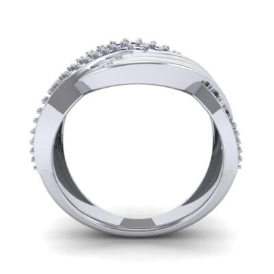 Half-Pave Harmony Blue Sapphire Ring (0.48 CTW) Side View