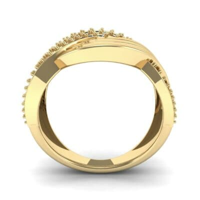 Half-Pave Harmony Blue Sapphire Ring (0.48 CTW) Side View