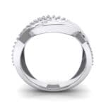 Half-Pave Harmony Crystal Ring (0.48 CTW) Side View