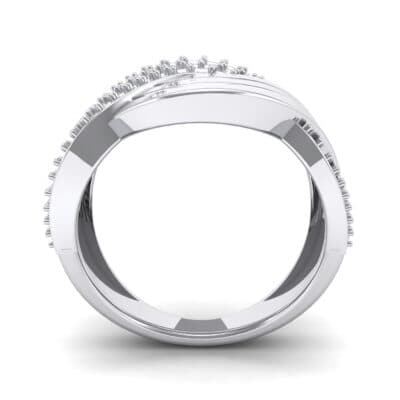 Half-Pave Harmony Crystal Ring (0.48 CTW) Side View