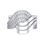 Half-Pave Harmony Diamond Ring (0.48 CTW) Top Flat View