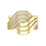 Half-Pave Harmony Diamond Ring (0.48 CTW) Top Flat View