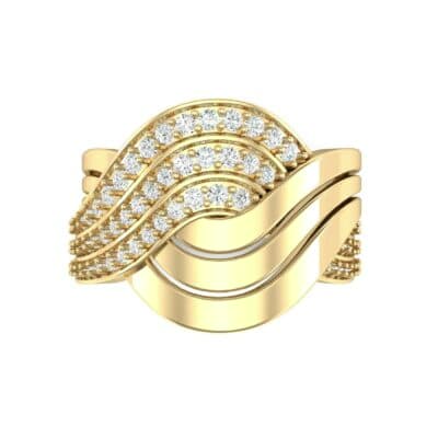 Half-Pave Harmony Diamond Ring (0.48 CTW) Top Flat View