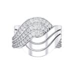 Half-Pave Harmony Crystal Ring (0.48 CTW) Top Flat View