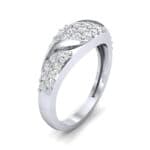 Rounded Pave Diamond Ring (0.44 CTW) Perspective View