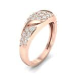 Rounded Pave Diamond Ring (0.44 CTW) Perspective View