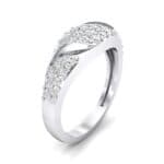 Rounded Pave Diamond Ring (0.44 CTW) Perspective View
