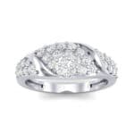 Rounded Pave Diamond Ring (0.44 CTW) Top Dynamic View