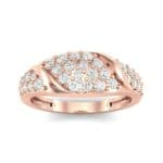 Rounded Pave Diamond Ring (0.44 CTW) Top Dynamic View