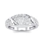 Rounded Pave Crystal Ring (0.44 CTW) Top Dynamic View