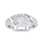 Rounded Pave Diamond Ring (0.44 CTW) Top Dynamic View