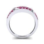 Rounded Pave Ruby Ring (0.44 CTW) Side View