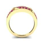 Rounded Pave Ruby Ring (0.44 CTW) Side View