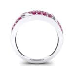 Rounded Pave Ruby Ring (0.44 CTW) Side View