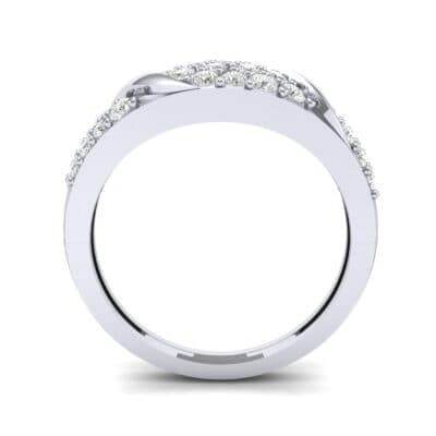 Rounded Pave Diamond Ring (0.44 CTW) Side View
