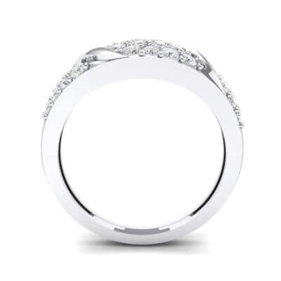 Rounded Pave Crystal Ring (0.44 CTW) Side View