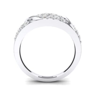 Rounded Pave Diamond Ring (0.44 CTW) Side View